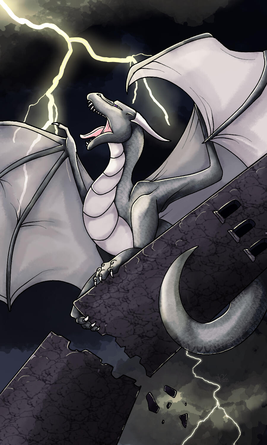 The Tower - DOrg Tarot Card